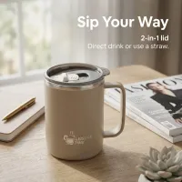 Thermal Coffee Mug with Handle thumbnail 3