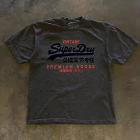 Vintage Letter Print Cotton Tee thumbnail 1