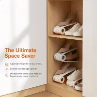 3-Tier Adjustable Shoe Storage Rack thumbnail 6