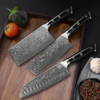 VG10 Damascus Steel Japanese Chef Knife Set thumbnail 2