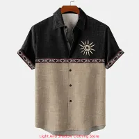 Retro Linen Patchwork Shirt thumbnail 3