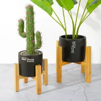 Tall Wooden Plant Stand Rack thumbnail 2