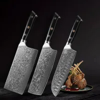VG10 Damascus Steel Japanese Chef Knife Set thumbnail 1