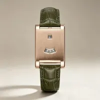 Square Dial Quartz Watch with Leather Strap thumbnail 1