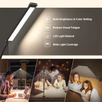 10W Dimmable LED Clamp Desk Lamp thumbnail 4