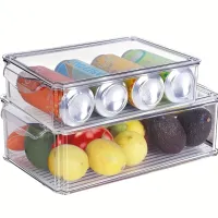 Clear Fridge Organizer Bins (2-Pack) thumbnail 1