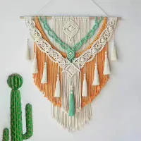Macrame Woven Boho Wall Hanging thumbnail 5