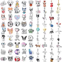 Sterling Silver Pet Footprint Charms Bracelet thumbnail 1