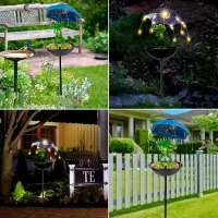 Solar Frog LED Bird Feeder Statue thumbnail 6