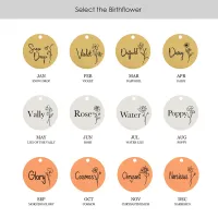 Personalized Photo Necklace with Birth Flower Pendant thumbnail 4