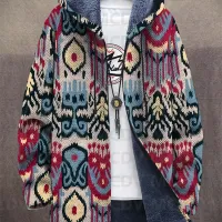 Retro Ethnic Plush Cardigan Coat thumbnail 2