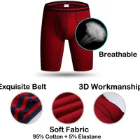 Men's 3-Pack Long Leg Cotton Boxers thumbnail 3