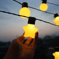 Solar Star & Bulb String Lights thumbnail 3
