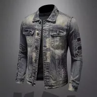 Men's Vintage Distressed Denim Jacket thumbnail 4