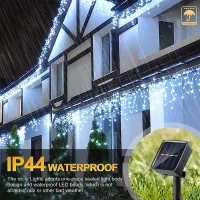 Solar Waterfall Curtain Lights thumbnail 3