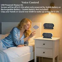 USB Digital Alarm Clock with Temp thumbnail 3