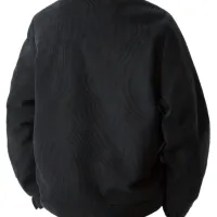 Men's Black Corduroy Trucker Jacket thumbnail 2