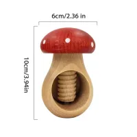 Mushroom-Shaped Wooden Nutcracker thumbnail 6