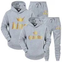 King & Queen Matching Couple Tracksuit thumbnail 3