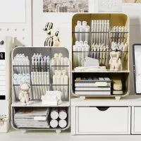 Clear Desk Organizer Pen Holder thumbnail 1
