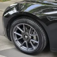 Tesla Wheel Center Hub Caps 4-Pack thumbnail 4
