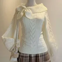 Preppy Sweet Knitted Y2K Sweater thumbnail 3