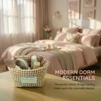 Striped Fabric Storage Basket thumbnail 4
