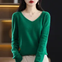 Merino Wool V-Neck Sweater thumbnail 5