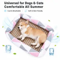 Summer Linen Rattan Pet Cooling Mat thumbnail 1
