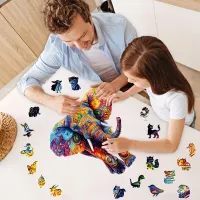 Elephant Wooden Puzzle Brain Teaser thumbnail 6