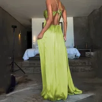 Women's Summer Boho Backless Maxi Dress thumbnail 6