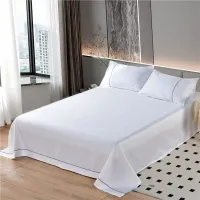 White Cotton Hotel-Quality Bedsheet Set thumbnail 2