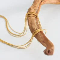 18k Gold Plated Multi-Layer Choker Necklace thumbnail 5
