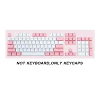 Cyan White PBT Keycaps Set thumbnail 4