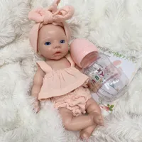 10" Meadow Silicone Reborn Doll Pink Outfit thumbnail 3