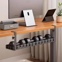 No Drill Under Desk Cable Tray thumbnail 4