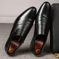 Black Leather Loafer Dress Shoes thumbnail 2