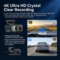 4K Dual Lens Dash Cam GPS WiFi DVR thumbnail 3