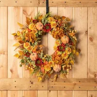 Fall Pumpkin Maple Leaf Wreath thumbnail 4