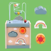 5-in-1 Wooden Activity Cube for Toddlers thumbnail 3