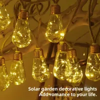 Solar Hemp Rope Fairy Lights thumbnail 3
