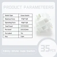 KBDiy White Jade 42gf Linear Switches thumbnail 2