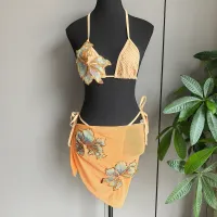 3-Piece Bikini Set with Sarong thumbnail 3