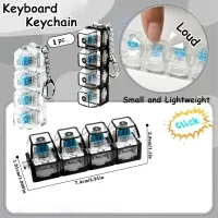 LED Keyboard Clicker Keychain Fidget Toy thumbnail 5