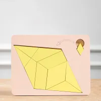 Wooden Geometric Brain Teaser Puzzle thumbnail 4