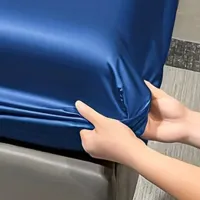 Satin Solid Color Fitted Sheet thumbnail 5