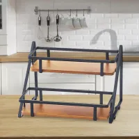 2-Tier Portable Spice Rack Organizer thumbnail 4
