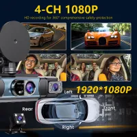 4-Channel WiFi Car DVR Dash Cam 1080P thumbnail 4