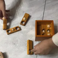 Wooden LuBan Brain Teaser Puzzle thumbnail 6