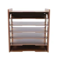 7-Tier Wood Office Paper Organizer thumbnail 2